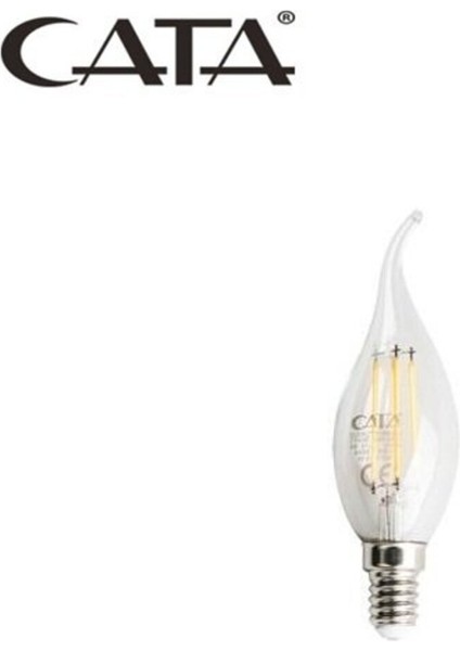 Ct 4063 6 W Kıvrık LED Ampül Amber E14 Duy Sarı Işık E14 Rustik Ampul 4 Watt Yok Tekli