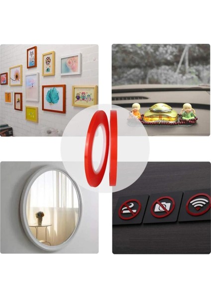 Çift Taraflı Bant Şeffaf Silikonlu Su Geçirmez Akrilik Montaj Bandı 2 Metre (2m x 10 Mm) Çift Tarafl indirimleri