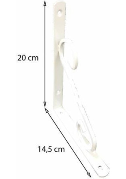 Ferforje Raf Altı No:2 Beyaz Mobilya Bağlantı Elemanları Beyaz
