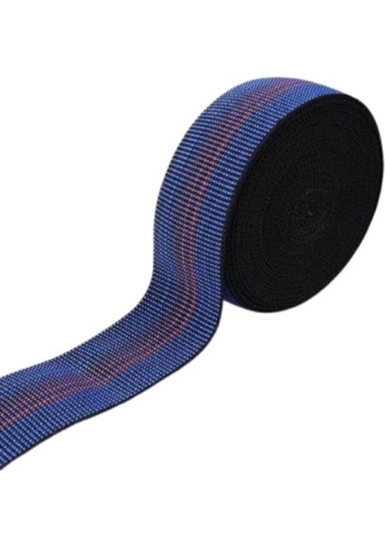 5cm Gipeli Elastik Kolon Lastiği - Koltuk Döşeme Malzemesi 25 Metre Keçeler Mavi Tr