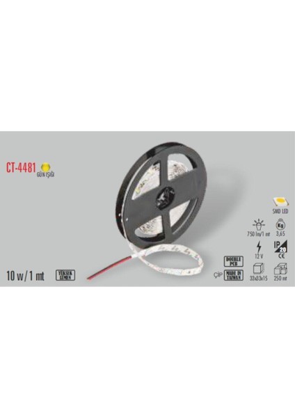 CT-4481 10ç Iç Mekan G.ışığı LED Şerit(5 Mt) Beyaz