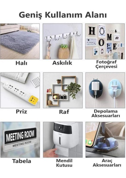 1 Metre 3 cm Duvara Tablo Albüm Obje Dekor Iz Bırakmaz Çift Taraflı Nano Bant Güçlü Yapıştırıcı Çift modelleri