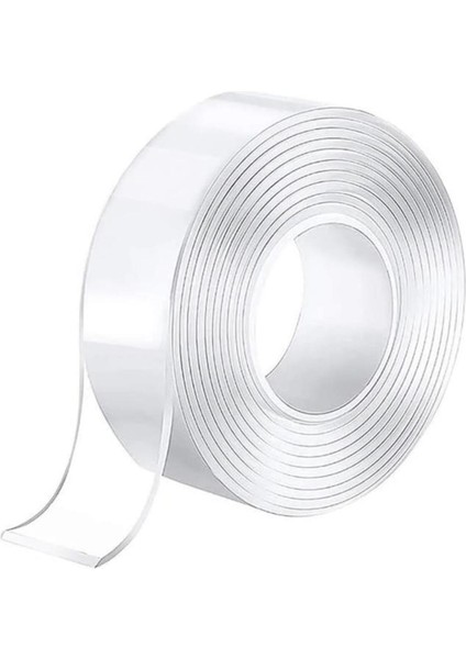 1 Metre 3 cm Duvara Tablo Albüm Obje Dekor Iz Bırakmaz Çift Taraflı Nano Bant Güçlü Yapıştırıcı Çift