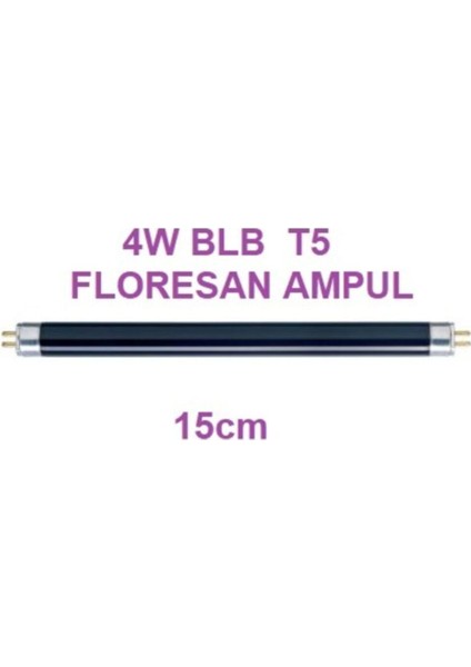 Blb Floresan Ampul 4W T5 15CM Mavi Işık G4 Floresan Ampul 4 Watt Yok