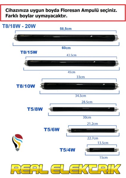 Blb Floresan Ampul 4W T5 15CM Mavi Işık G4 Floresan Ampul 4 Watt Yok