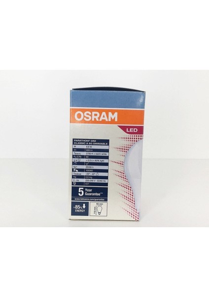 8.8W= 60W 806 Lümen 2700K E27 Dimmer Uyumlu LED Ampül Sarı Işık E27 LED Ampul 8 Watt Var modelleri