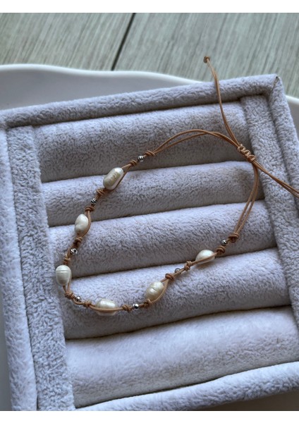 Gerçek Inci Çelik Dorikalı Ip Bileklik & Halhal fiyatları