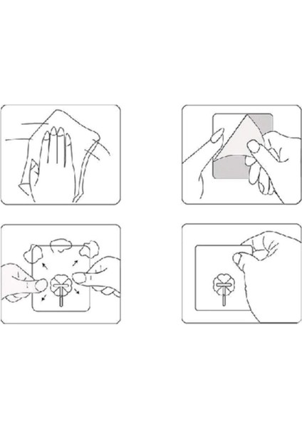 6 Adet Şeffaf Güçlü Kendinden Yapışkanlı Kapı Duvar Askıları Gri indirimleri