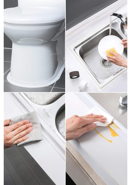 Mithra Life Su Geçirmez Kendinden Yapışkanlı Lavabo Duvar Küvet Sticker Bant MIT1132 Tamir Bandı Bey