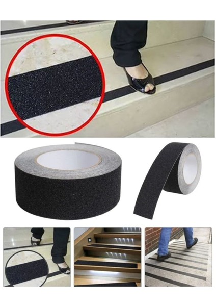 Kaliteli Merdiven Zemin Kaydırmaz Bant Kaymaz Yapışkanlı Bant 5mt/2.5cm Süper Güçlü Yapıştırıcı Çok fırsatları