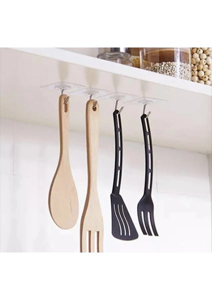 5 Adet Kendinden Yapışkanlı Metal Kancalı Tekli Şeffaf Askı Beyaz Havlu Askılığı Tr Nemli Bir Bezle fırsatları