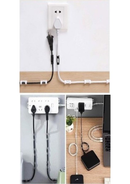 Kablo Sabitleyici Klipsler 20 Adet Kablo Düzenleyici Duvar Fayans Cam Kablo Tutucu Yapışkanlı fırsatları