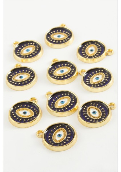 Resveq Göz Tek Kulp Mineli Bileklik ve Kolye Ucu Aparatı 1 Adet-Lacivert fiyatları