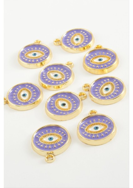 Resveq Göz Tek Kulp Mineli Bileklik ve Kolye Ucu Aparatı 1 Adet-Lila fiyatları