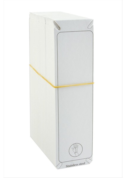 Resveq Çelik Yazılı Kalın Şahmeran Kartı 100 Adet-Beyaz