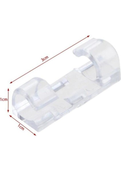 Kablo Tutucu Yapışkanlı Mini 20LI Kanal USB Şarj Veri Kablosu Tutucu Yapışkanlı Kordon Şeffaf Turunc