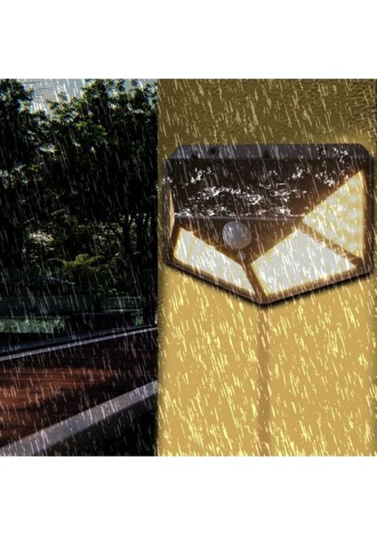 50W Solar Güneş Enerjili Duvar Aplik 100 Ledli Bahçe Aydınlatması Sensörlü Duvar Armatürü 1200 Lümen fiyatları