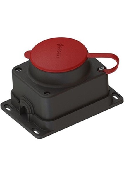 3X25A Kauçuk Duvar Prizi Yok Yok Gri