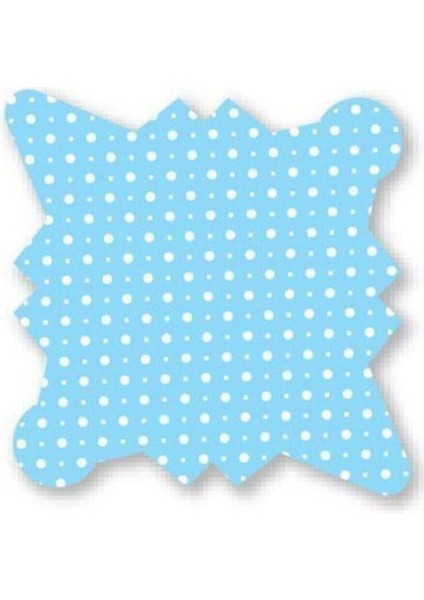 Mavi Puantiyeli Lokum ve Şekerleme Kutusu 50LI 13 x 22 cm Sosluk Beyaz