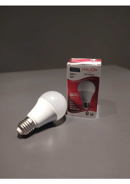 9W E27 6500K Beyaz LED Ampul 3 Adet Beyaz Işık E27 LED Ampul 9 Watt Yok