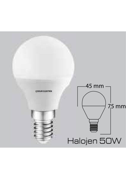 7WATT E14 Ince Duylu 6500KELVIN Beyaz Işık G45 Top LED Ampul 540LÜMEN Tekli Beyaz Işık E14 LED Ampul modelleri