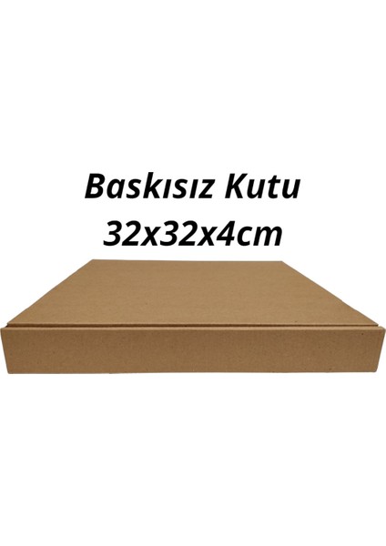 Baskısız Pizza Kutusu (32X32X4) 25 Adet Kutu Rengi 32 x 32 x 4 25'li Pide Kutusu