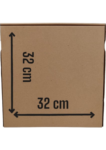 Baskısız Pizza Kutusu (32X32X4) 25 Adet Kutu Rengi 32 x 32 x 4 25'li Pide Kutusu