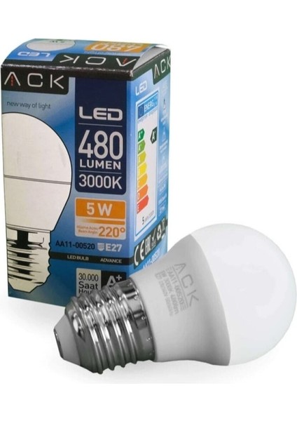 5 W LED Top Avize Ampulu - Gün Işığı (3000K) - E27 - AA11-00520 Gün Işığı E27 LED Ampul 5 Watt Yok