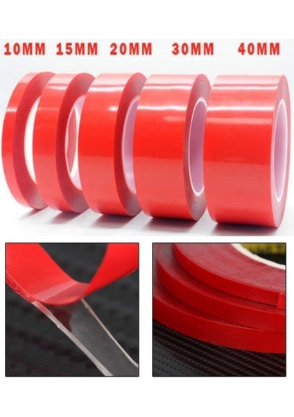 Çift Taraflı Bant Şeffaf Slikonlu Bant 5 Metre 10MM x 5mt Çift Taraflı Bant fiyatları