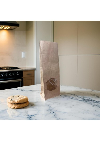 Kraft Pencereli Dipli Torba L-10,5X29,5X6,5CM 50 Adet Kahverengi Belirtilmemiş 50'li Kese Kağıdı Tr modelleri