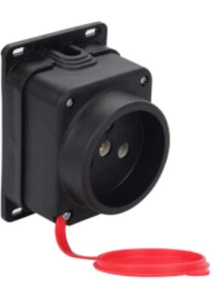 380 Volt Kauçuk Duvar Prizi Elektrik Prizi Siyah