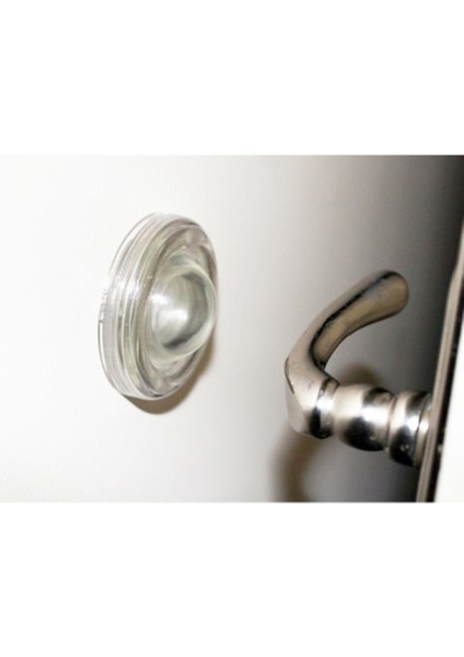 Yapışkanlı Duvar Koruma Stoperi Şeffaf Silikonlu Kapı Kolu Tamponu - 2 Adet modelleri