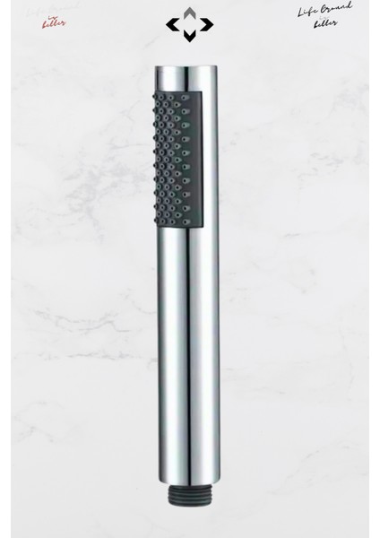 Stick-R Krom Duş Başlığı Yuvarlak Çubuk Duş Başlığı El Duşu Duş Telefonu Duş Başlığı Gri Krom Krom P fiyatları