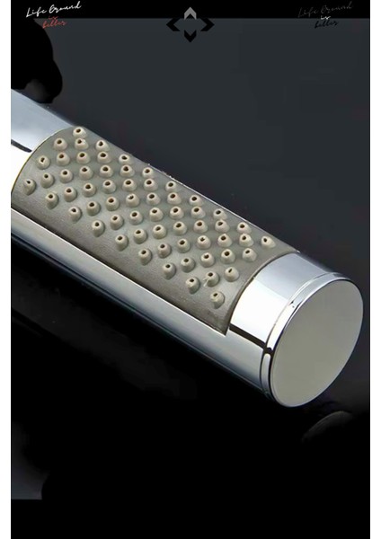 Stick-R Krom Duş Başlığı Yuvarlak Çubuk Duş Başlığı El Duşu Duş Telefonu Duş Başlığı Gri Krom Krom P