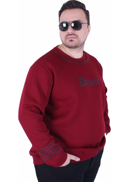 Mocgrande Büyük Beden Bisiklet Yaka 3ip Sweat Dream 25715 Murdum fiyatları