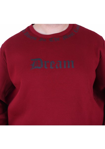 Mocgrande Büyük Beden Bisiklet Yaka 3ip Sweat Dream 25715 Murdum indirimleri