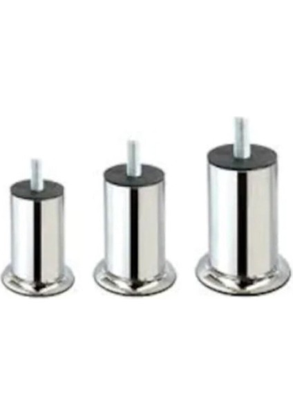 Baza Koltuk Kanepe Ayağı Civatalı 8 cm (4 Adet ] M8 Ince Diş Mobilya Bağlantı Elemanları Gri