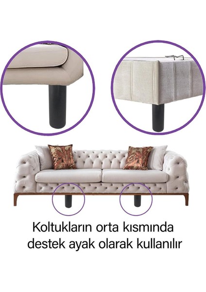 Destek Ayağı 13-19 cm Siyah ve Metal Düz Ayak Tabanı M8 Civatalı Ince Diş Mobilya Kanepe Baza Koltuk fırsatları