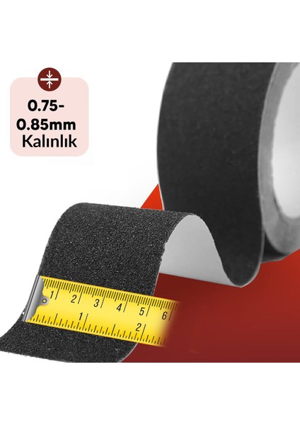 15 mt Bondit Siyah Yapışkanlı Kaygan Zemin Bandı Basamak Merdiven Kaydırmaz Bant 50MM fiyatları