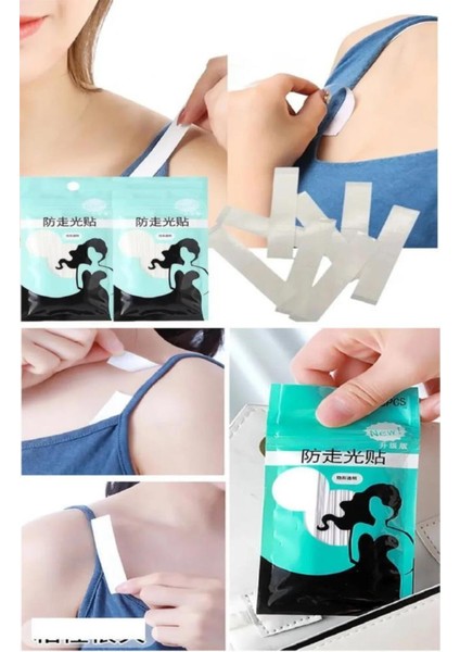 36 Parça Elbise Sabitleyici Bant Şeffaf Görünmez Çift Taraflı Dekolte Bandı Çift Taraflı Bant Şeffaf