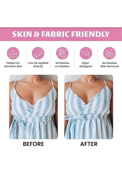 36 Parça Elbise Sabitleyici Bant Şeffaf Görünmez Çift Taraflı Dekolte Bandı Çift Taraflı Bant Şeffaf fiyatları