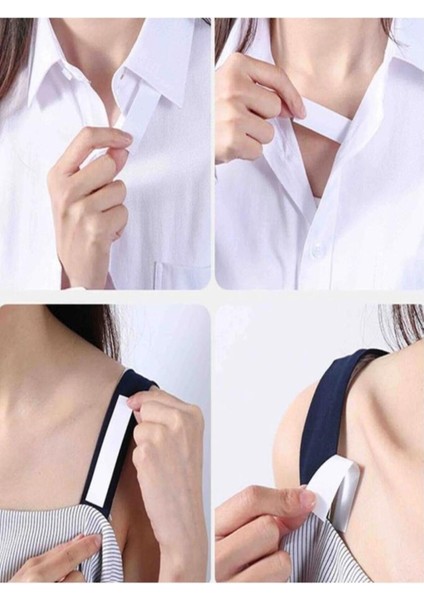 36 Parça Elbise Sabitleyici Bant Şeffaf Görünmez Çift Taraflı Dekolte Bandı Çift Taraflı Bant Şeffaf