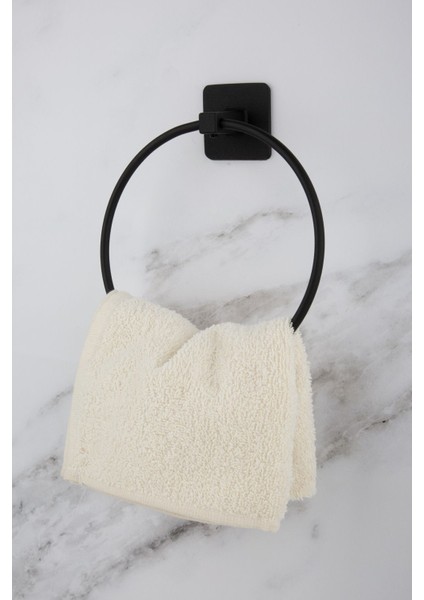 Yuvarlak Havluluk Siyah Siyah Tr