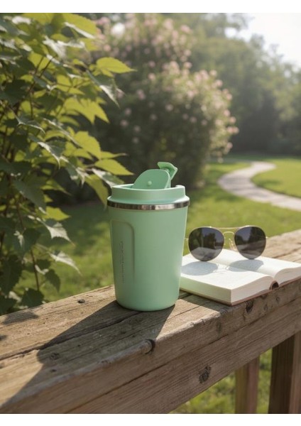 Paslanmaz Çelik Kahve Termos Bardak Matara 350 ml Yeşil Renk – PKH-PJ-3548-L fiyatları