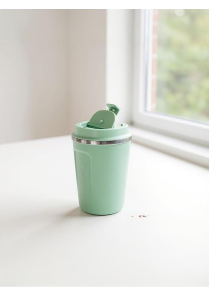 Paslanmaz Çelik Kahve Termos Bardak Matara 350 ml Yeşil Renk – PKH-PJ-3548-L fırsatları