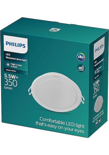 59447 Meson Gömme Spot 9cm 5.5W 6500K 370 Lümen Beyaz Işık Yok Beyaz Işık Yok 5,5 Watt A A'dan G'ye