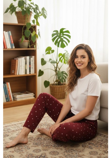 Desenli Tek Pijama Altlık Mevsimlik Rahat Kesim Lastikli Bel modelleri