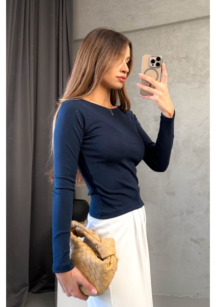 Kadın Kayık Yaka Uzun Kol Tshirt fiyatları