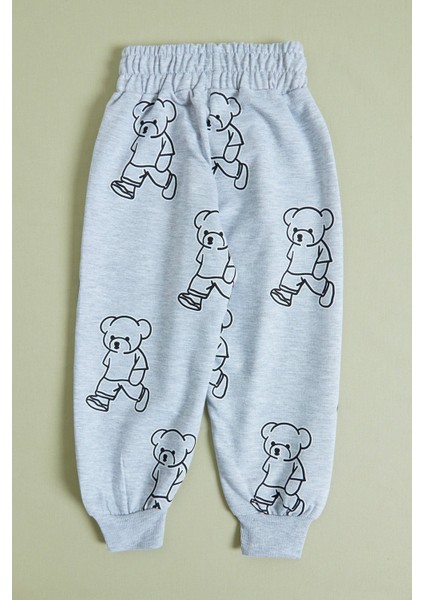 Ayıcık Jeff Baskılı Erkek Çocuk Sweatshirt Takım indirimleri