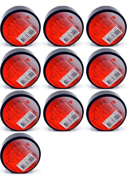 10 Adet 3m Temflex Pvc Siyah Izole Bant Elektrik Bandı Elektrik Bandı Siyah